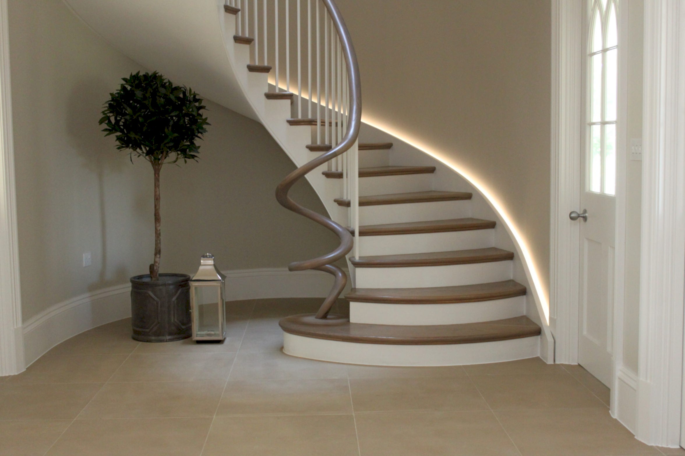 oak spiral staircase